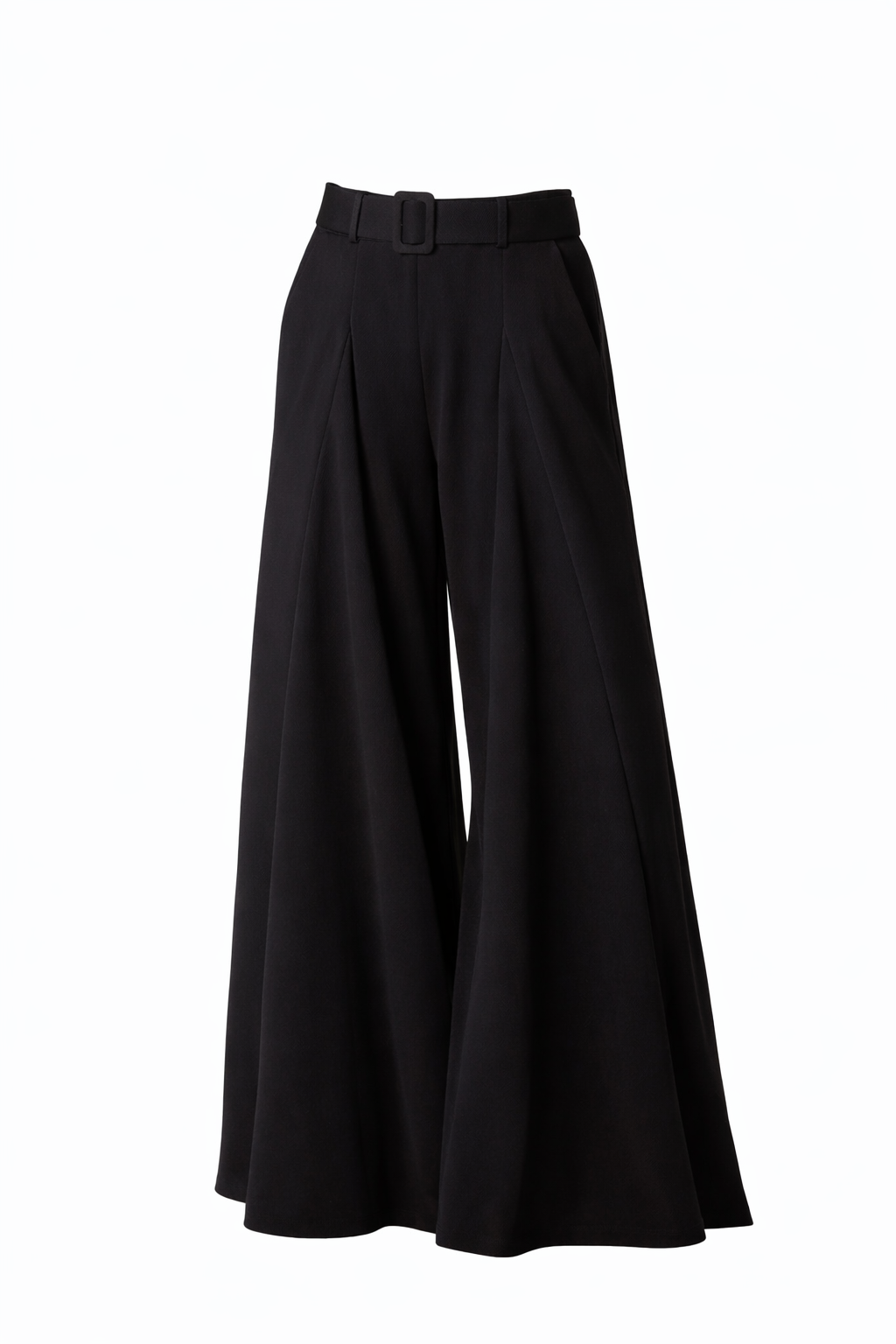 Black palazzo full length trousers