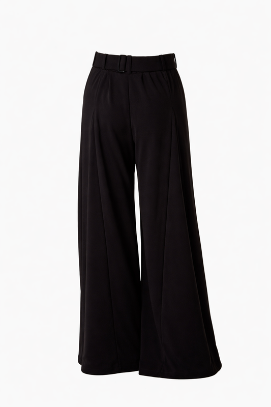 Black palazzo full length trousers