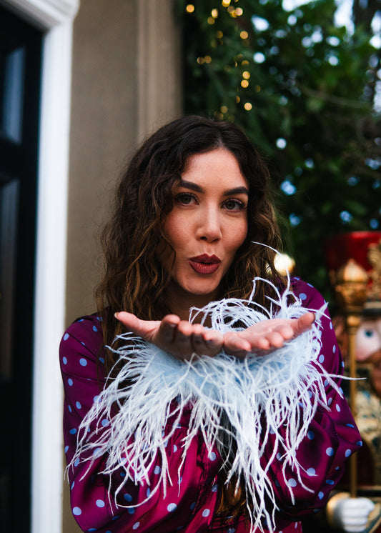 The Catherine dress; Purple polkadot gorgeous 50s inspired midi