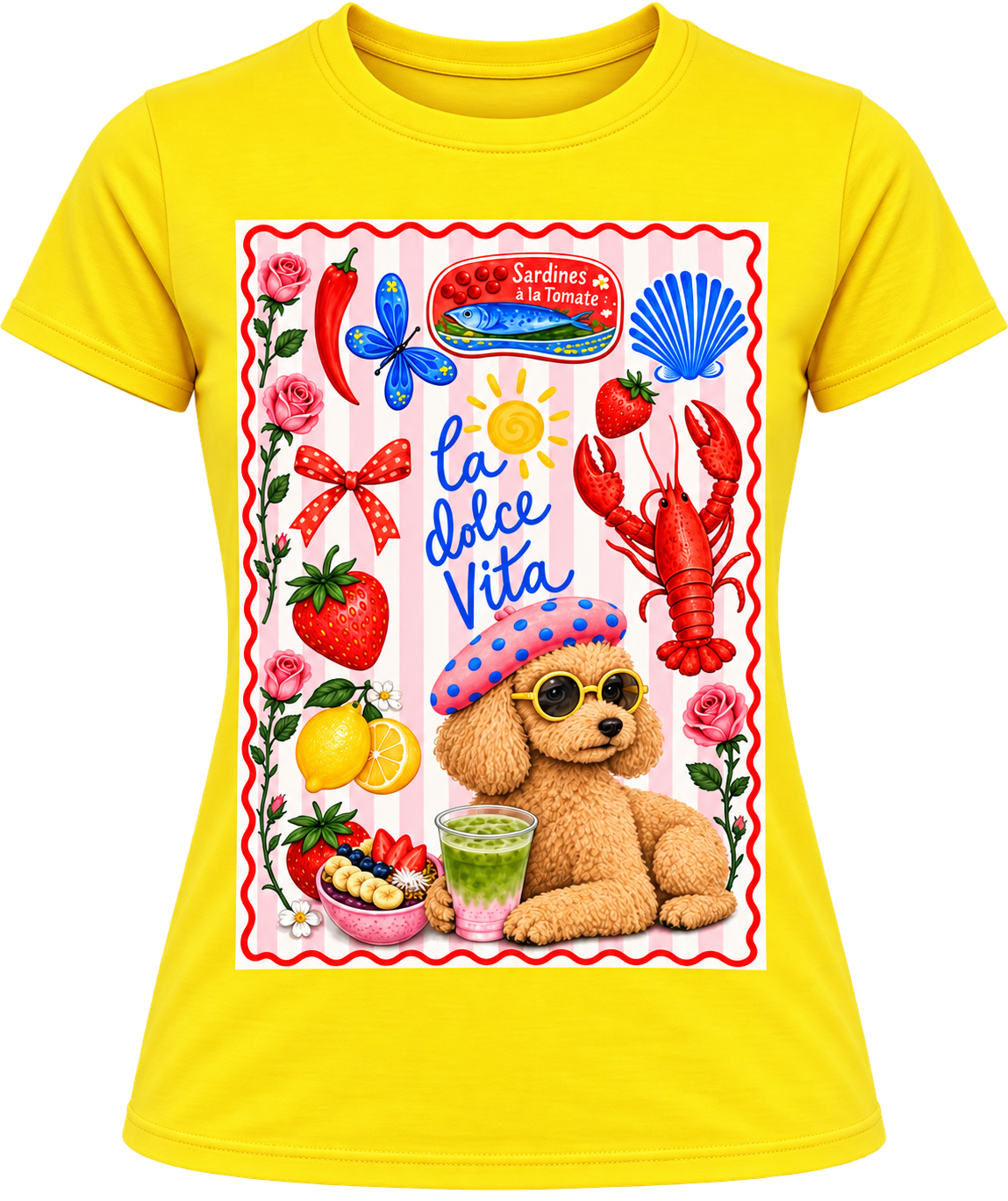 Yellow La Dolce Vita tee shirt