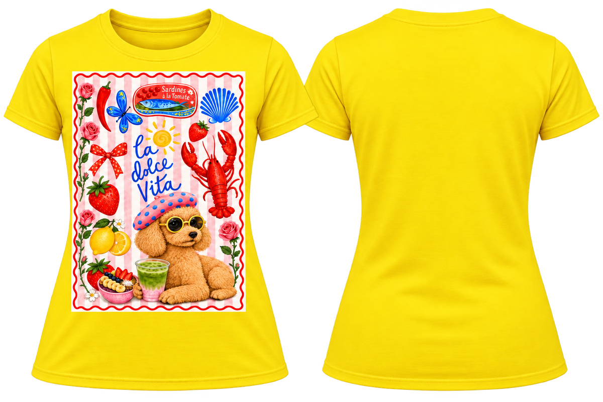 Yellow La Dolce Vita tee shirt