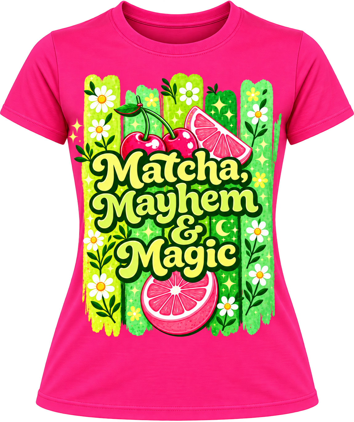Pink mayhem tee shirt