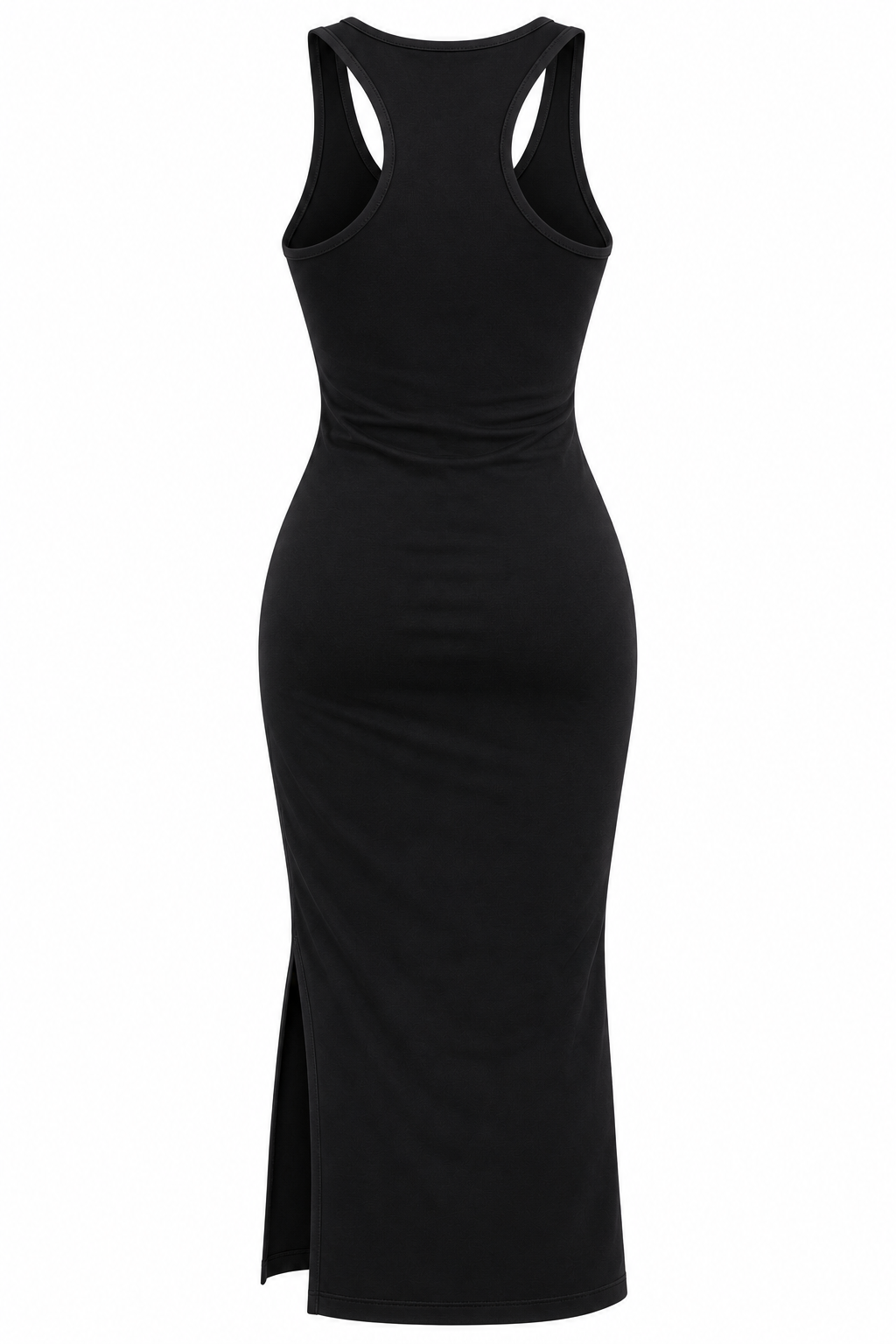 Chaos midi dress in black