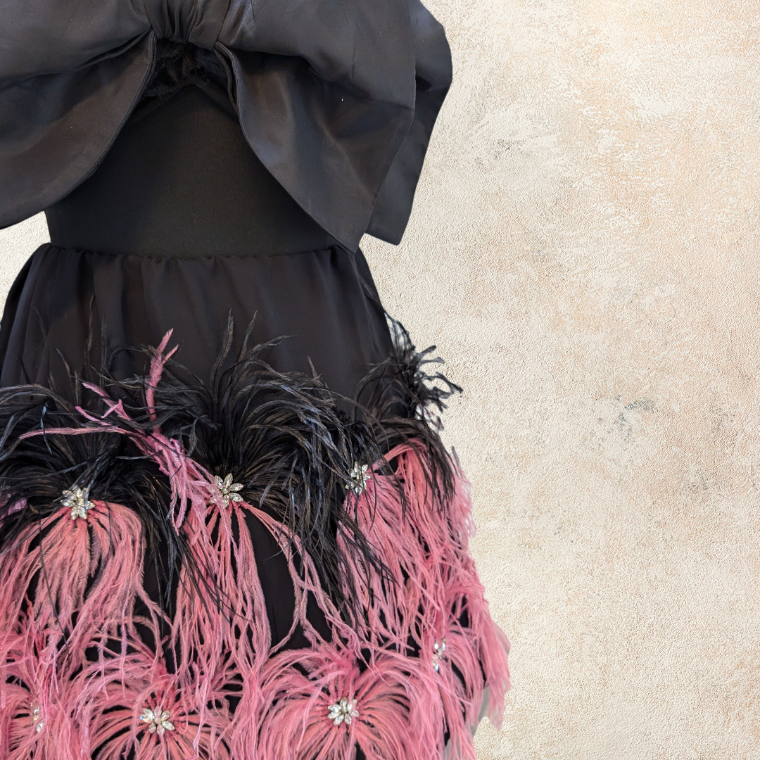 Pink and black frill sample skirt